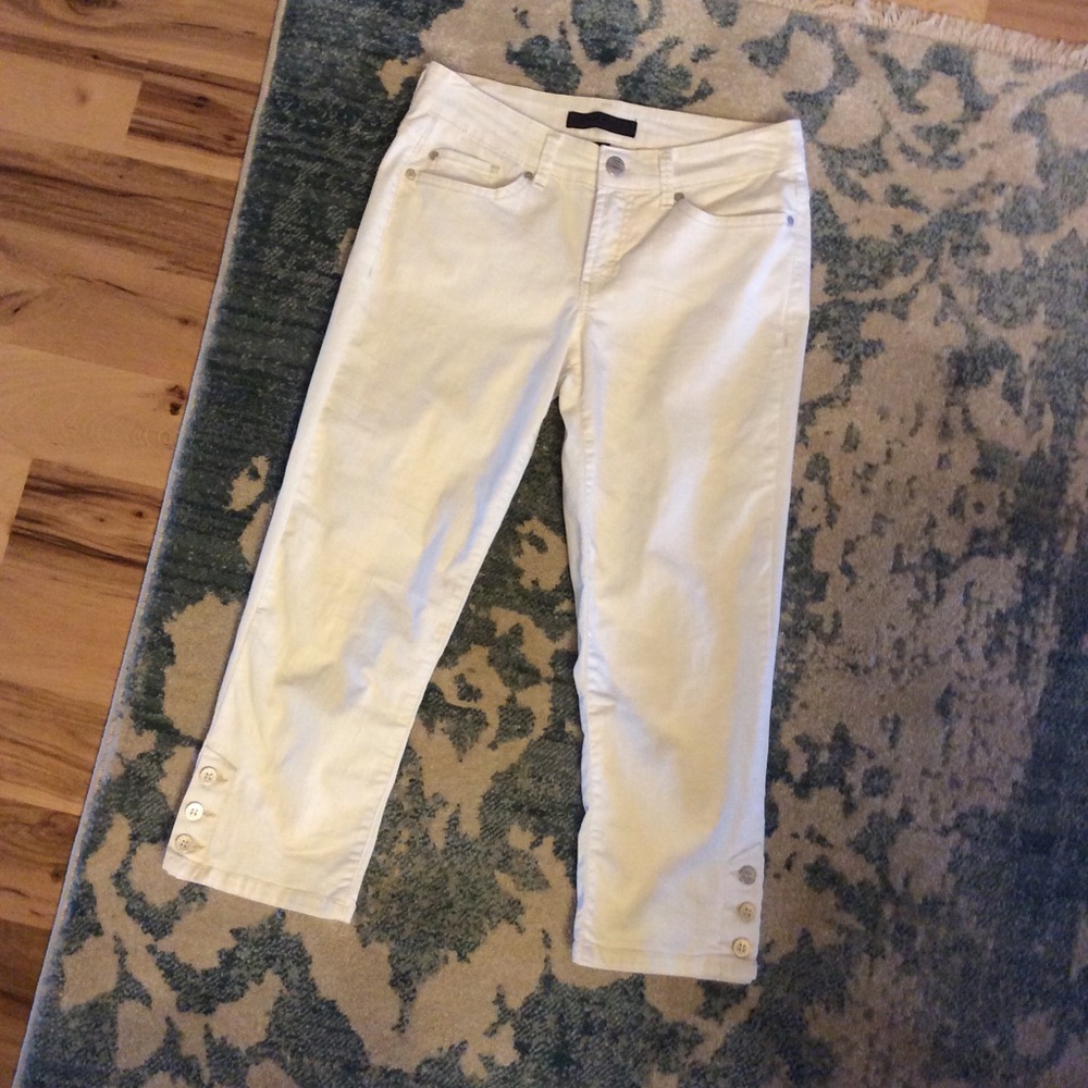 White Jeans Crop Nine West womens 2 waist 25